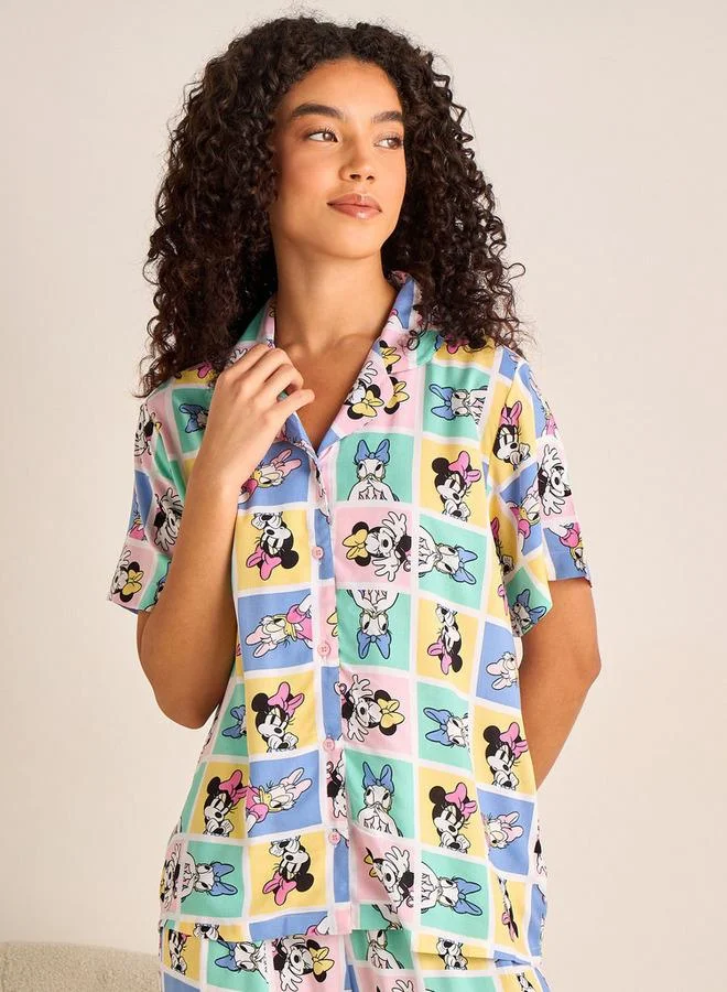 سبلاش فيڤ Pyjama Set Button-Down Shirt & Trousers Viscose